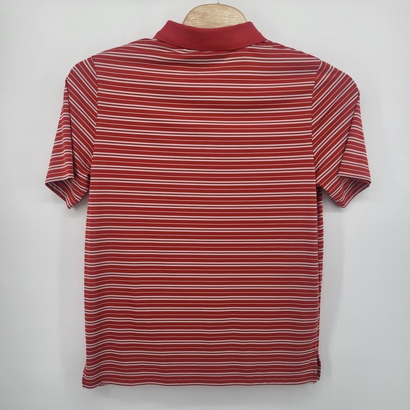 St Louise Cardinal Men's Large Red Stripes TX3 Cool SS Golf Polo Shirt MLB - Picture 3 of 8
